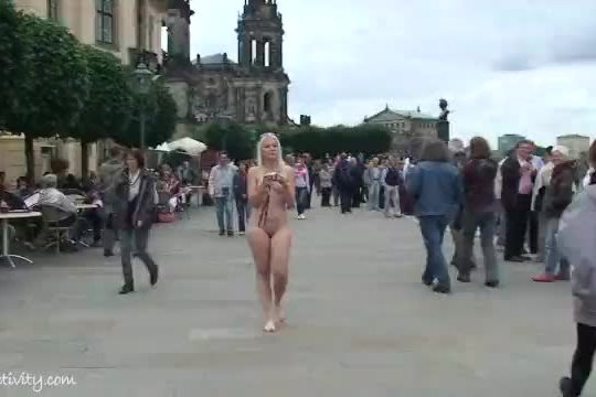 Hot blonde sandra naked on public streets