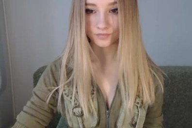 Pretty blonde teen from www.viewcamgirls.com flashes tits on webcam